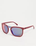 Emporio Armani – Solglasögon med fyrkantiga glas-Röd