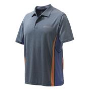 Beretta Men's Rush Polo Blue & Orange