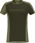 Norrøna Women's Falketind Equaliser Merino T-Shirt Olive Night/Rosin