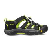 Keen Kids' Newport H2 BLACK/LIME GREEN