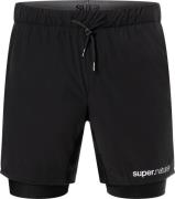 super.natural Men's Double Layer Shorts Jet Black