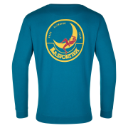 La Sportiva Men's Climbing On The Moon Sweatshirt Turchese/Giallo