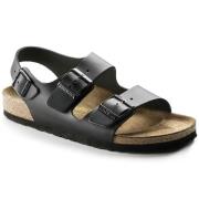Birkenstock Unisex Milano Natural Leather Regular Black