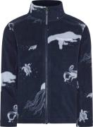 Didriksons Kids' Monte Printed Full Zip 10 Winter Ocean Blue