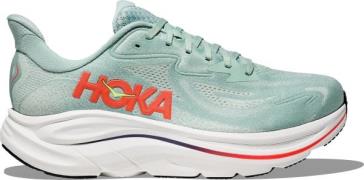 Hoka Men's Clifton 10 Wide Sage/Neon Flame