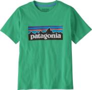 Patagonia Kids' P-6 Logo T-Shirt Aqua Stone