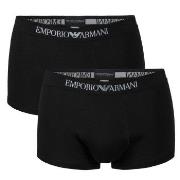 Armani Pure Cotton Trunk Kalsonger 2P Svart bomull Medium Herr