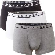 BOSS Kalsonger 6P Cotton Stretch Trunks Vit/Svart bomull Small Herr