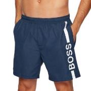 BOSS Badbyxor Dolphin Recycled Swim Shorts Mörkblå polyester Small Her...