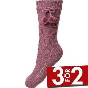 Decoy Strumpor Homewear Cosy Sock Rosa polyester Strl 39/41 Dam