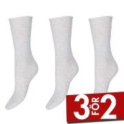 Decoy Strumpor 3P Thin Comfort Top Socks Ljusgrå Strl 37/41 Dam