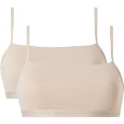 Calvin Klein BH 2P One Cotton Unlined Plus Bralette Beige X-Large Dam