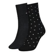 Tommy Hilfiger Strumpor 2P Women Dot Sock Svart Strl 39/42 Dam