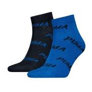 Puma Strumpor 2P BWT Quarter Sock Blå Strl 39/42
