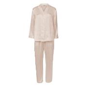 Lady Avenue Pure Silk Basic Pyjamas Pärlvit silke Small Dam