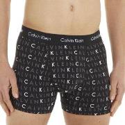 Calvin Klein Kalsonger 9P Cotton Stretch Trunks Svart Mönster bomull S...