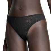 Calvin Klein Trosor Sheer Marquisette Lace Thong Svart polyamid Small ...