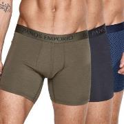 Panos Emporio Kalsonger 3P Base Bamboo Cotton Boxer Blå/Grön Medium He...