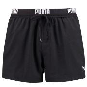 Puma Badbyxor Logo Short Length Swim Shorts Svart polyester Small Herr