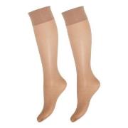 Decoy Strumpor 2P Soft Lux 15 DEN Knee-high Socks Ljusbrun polyamid On...