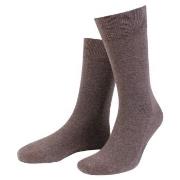 Amanda Christensen Strumpor 3P True Combed Cotton Sock Brun Strl 39/42