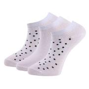 Trofe Cotton Dot Sneaker Socks Strumpor 3P Vit Strl 39/42 Dam