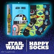 Happy socks Strumpor 3P Star Wars C-3PO And R2-D2 Gift Box Svart mönst...