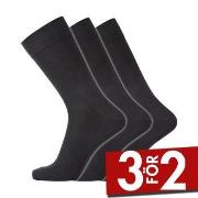 Dovre Strumpor 3P Cotton No-Elastic Socks Svart Strl 45/48 Herr