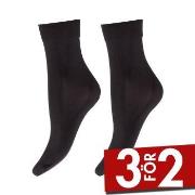 Decoy Strumpor 2P Micro 60 Den Ankle Sock Svart polyamid One Size Dam