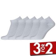 Dovre Strumpor 5P Sneaker Footie Vit Strl 40/45 Herr