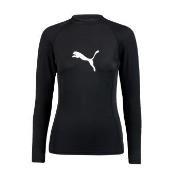 Puma Women Swim Rash Guard Svart Small Dam