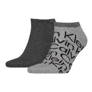 Calvin Klein Strumpor 2P All Over Print Sneaker Sock Grå Strl 39/42 He...