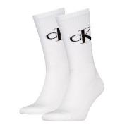 Calvin Klein Strumpor 2P Monogram Crew Socks Vit Strl 39/42 Herr