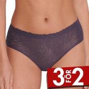 Sloggi Trosor 2P ZERO Feel Lace 2.0 High Waist Brief Mörklila Small Da...