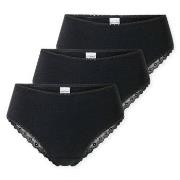 Schiesser Kalsonger 3P Modern Brazillian Slips Svart bomull 38 Herr