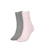 Calvin Klein Strumpor 2P Annika Flat Knit Sock Rosa/Grå Strl 37/41 Dam