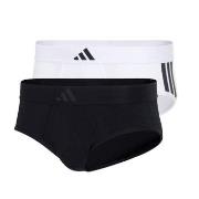 adidas Kalsonger 2P Active Flex Cotton 3 Stripes Brief Vit/Svart bomul...