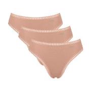 Sloggi Trosor 3P GO Crush High Leg Briefs Ljusbrun bomull Small Dam