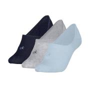 Calvin Klein Strumpor 3P Footie Socks For Women Grå/Blå Strl 39/42 Dam