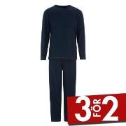 Damella Kurt Long Sleeve Pyjamas Marin bomull Small Dam