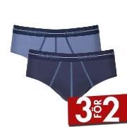 Sloggi Kalsonger 2P For Men Start Midi Blå/Blå bomull Small Herr