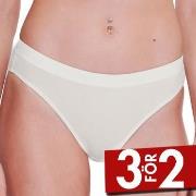 Sloggi Trosor 2P GO Casual High Leg Briefs Benvit bomull Small Dam