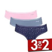 Sloggi Trosor 3P GO Crush Hipster Briefs Flerfärgad-2 bomull Large Dam