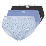 Schiesser Trosor 3P Modern Brazillian Slips Svart/Blå bomull 38 Dam