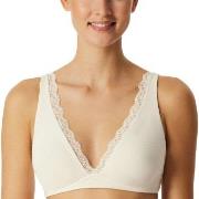 Schiesser BH Unique Cotton Soft Bra With Lace Creme bomull A 70 Dam