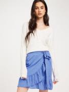 Only - Minikjolar - Blue Bonnet Confetti Dot - Onlolivia Wrap Skirt Wv...