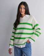 Selected Femme - Grön - Slfbloomie Ls Knit O-Neck Noos