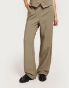 Only - Beige - Onlmilian Mw Wide Pull-Up Wo Pant C
