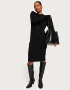 Object Collectors Item - Svart - Objthess L/S Knit Dress Noos