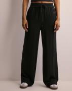 Selected Femme - Svart - Slfviva-Gulia Hw Long Linen Pant No